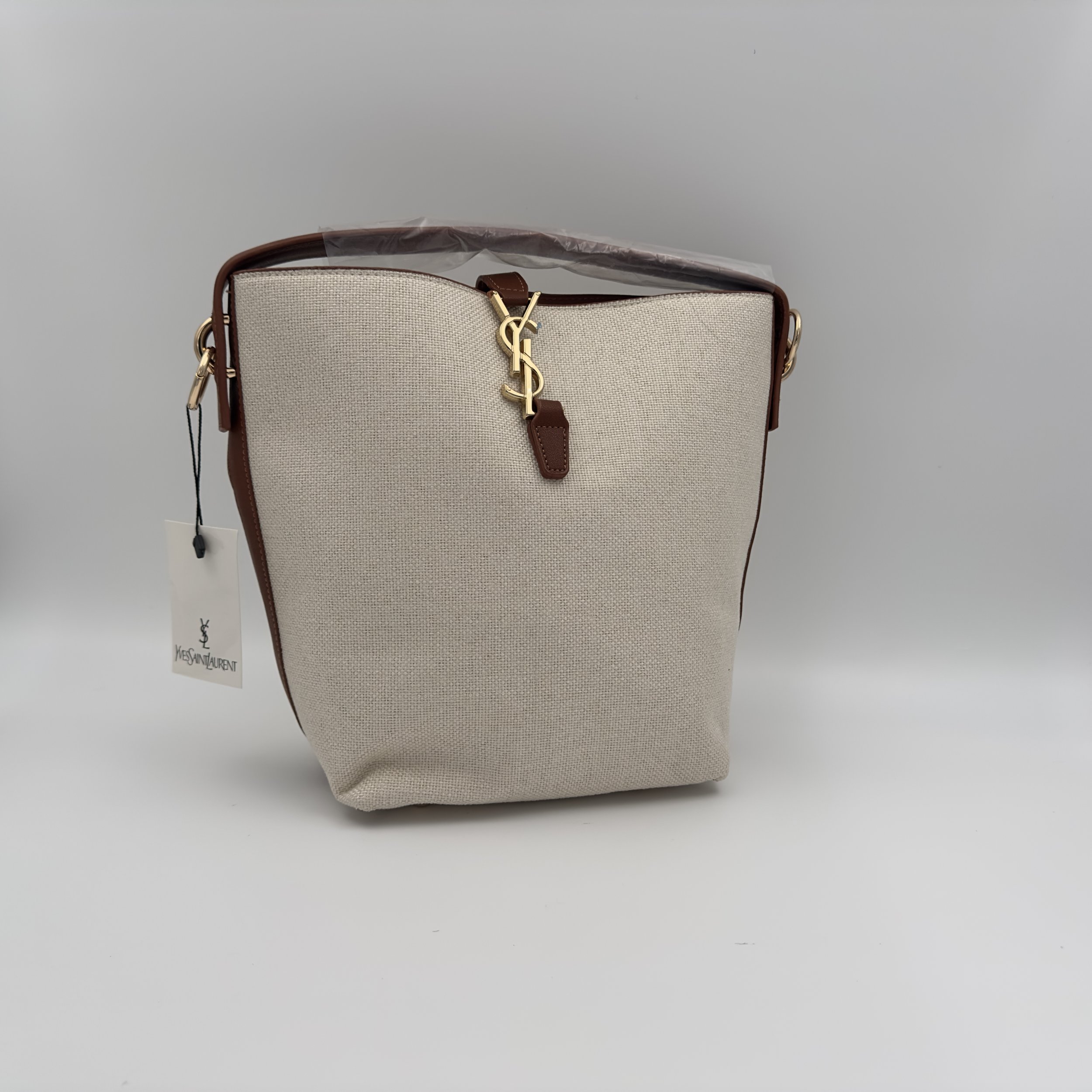 Saint Laurent Le 37 Canvas Bucket Bag