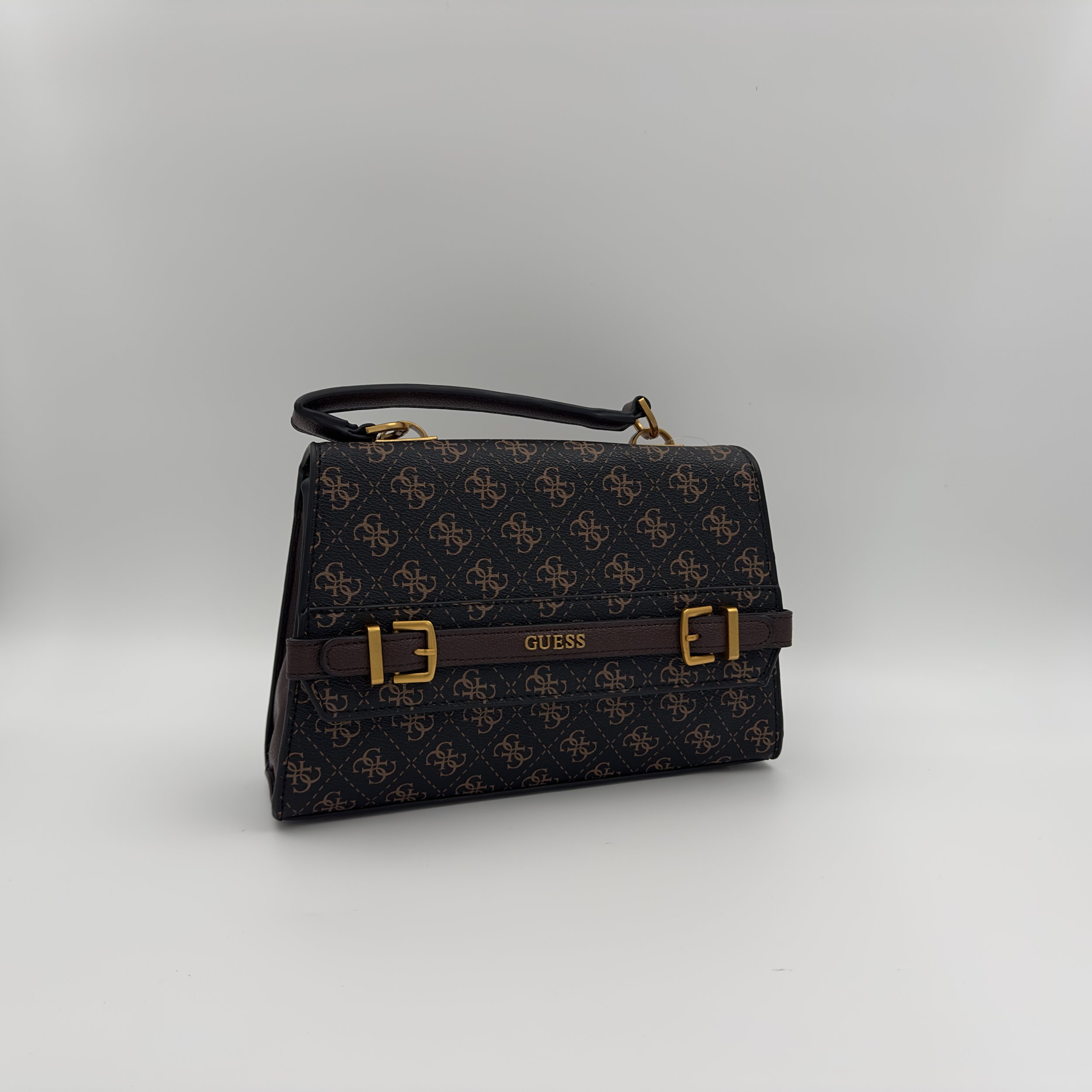 GUESS Sestri Logo Top Handle Flap Bag